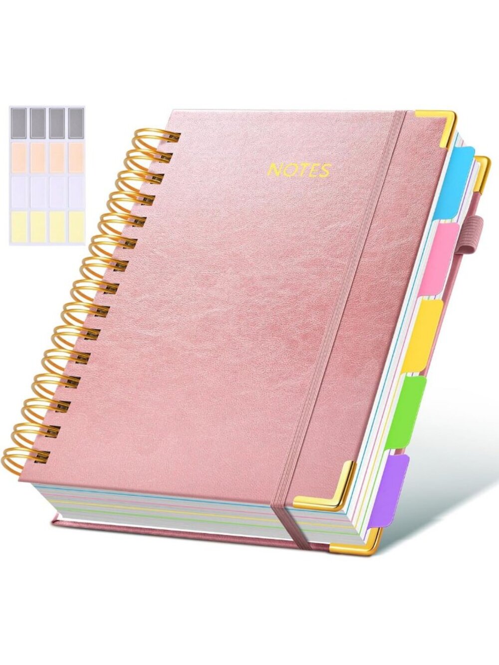 Spiral Hardcover Notebook with Removable Dividers, 300 Pages, A5 Lined Journal